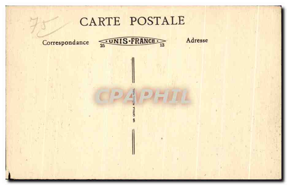 CPA Majestic Hotel Paris Avenue Kleber — Rückseite