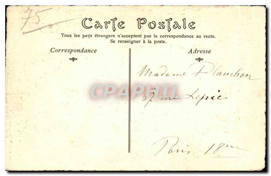 CPA Ancien Paris L Eglise Saint Philippe du Roule et le Faubourg Saint Honore vers 1780 — Verso