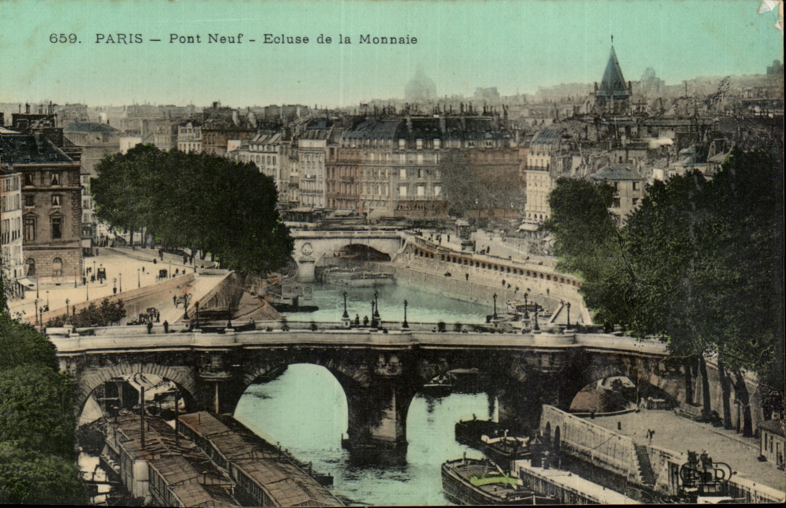 PARIS — Pont Neuf — Ecluse de la Monnaie — Éditeur CPAPHIL, n° 659
