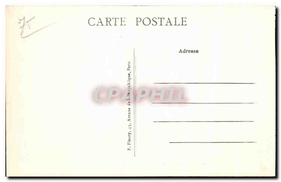 CPA Paris La Place de Rome la Gare Saint Lazare et l Hotel Terminus — Rückseite