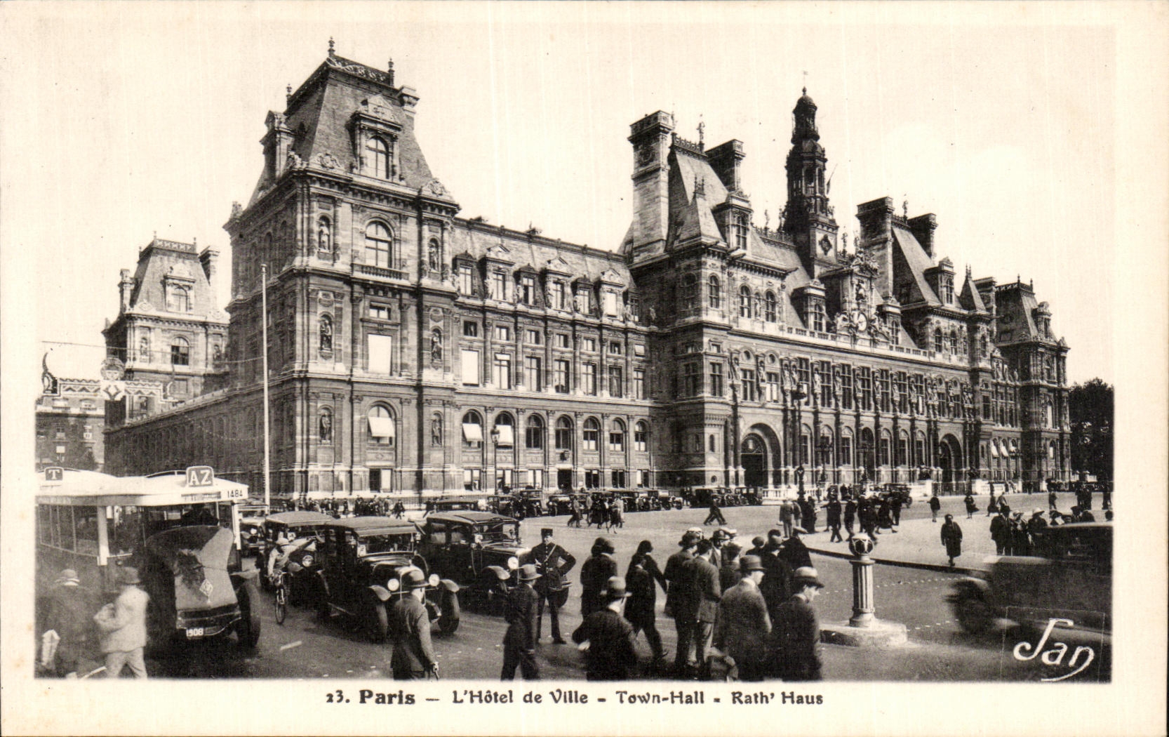 CPA Paris L Hotel de Ville Town Hall Rath Haus