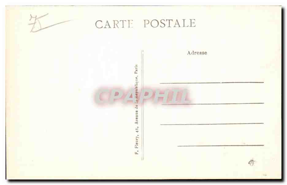 CPA Paris L Hotel de Ville Town Hall Rath Haus — Verso