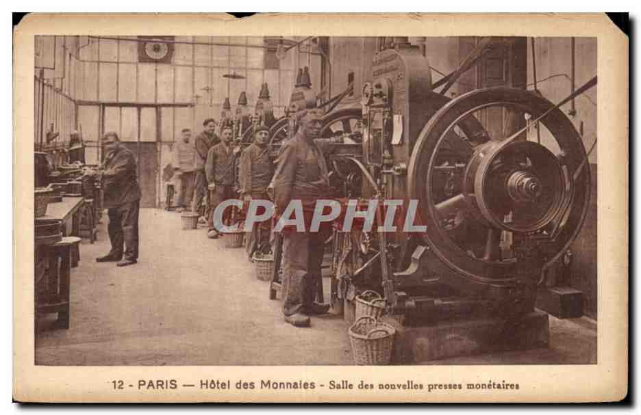 CPA Paris Hotel des Monnaies Salle des nouvelles presses monetaires