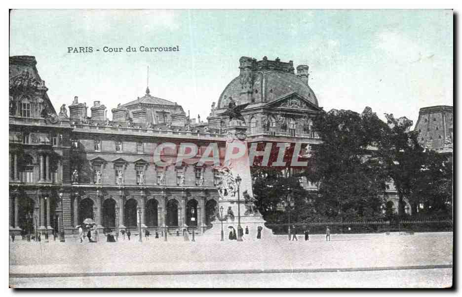 CPA Paris Cour du Carrousel Louvre