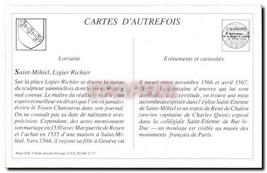 Saint-Mihiel — La Estatua de Ligier Richier — Édito-Service SA — Reverso