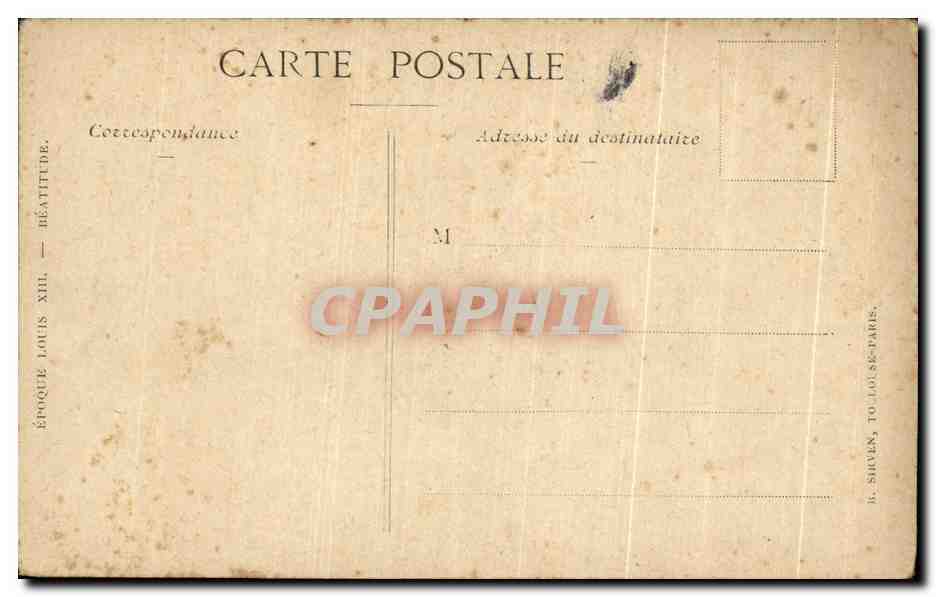 CPA Homme a table folklore — Verso
