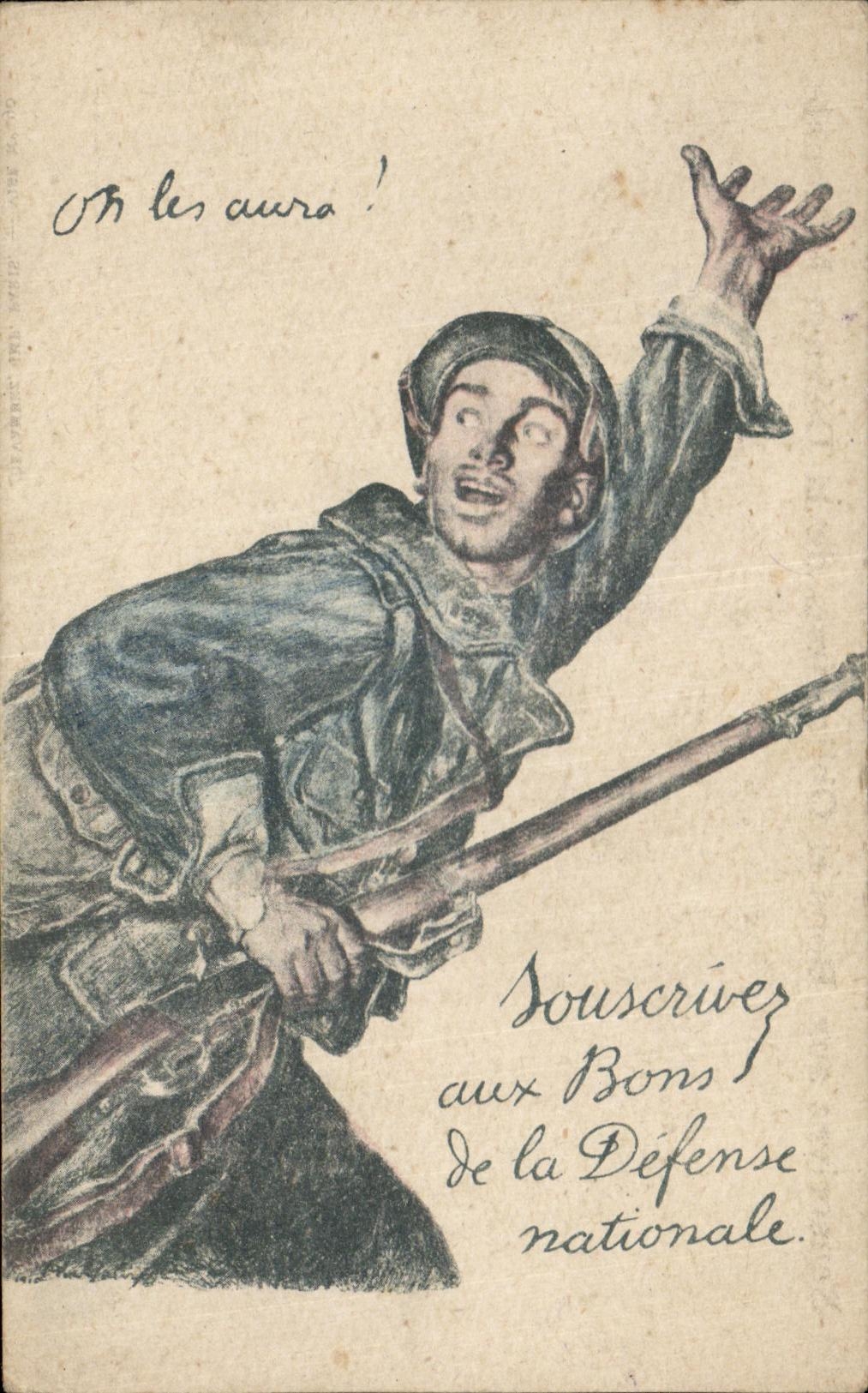 CPA Souscrivez aux Bons de la Defense Nationale Militaria 