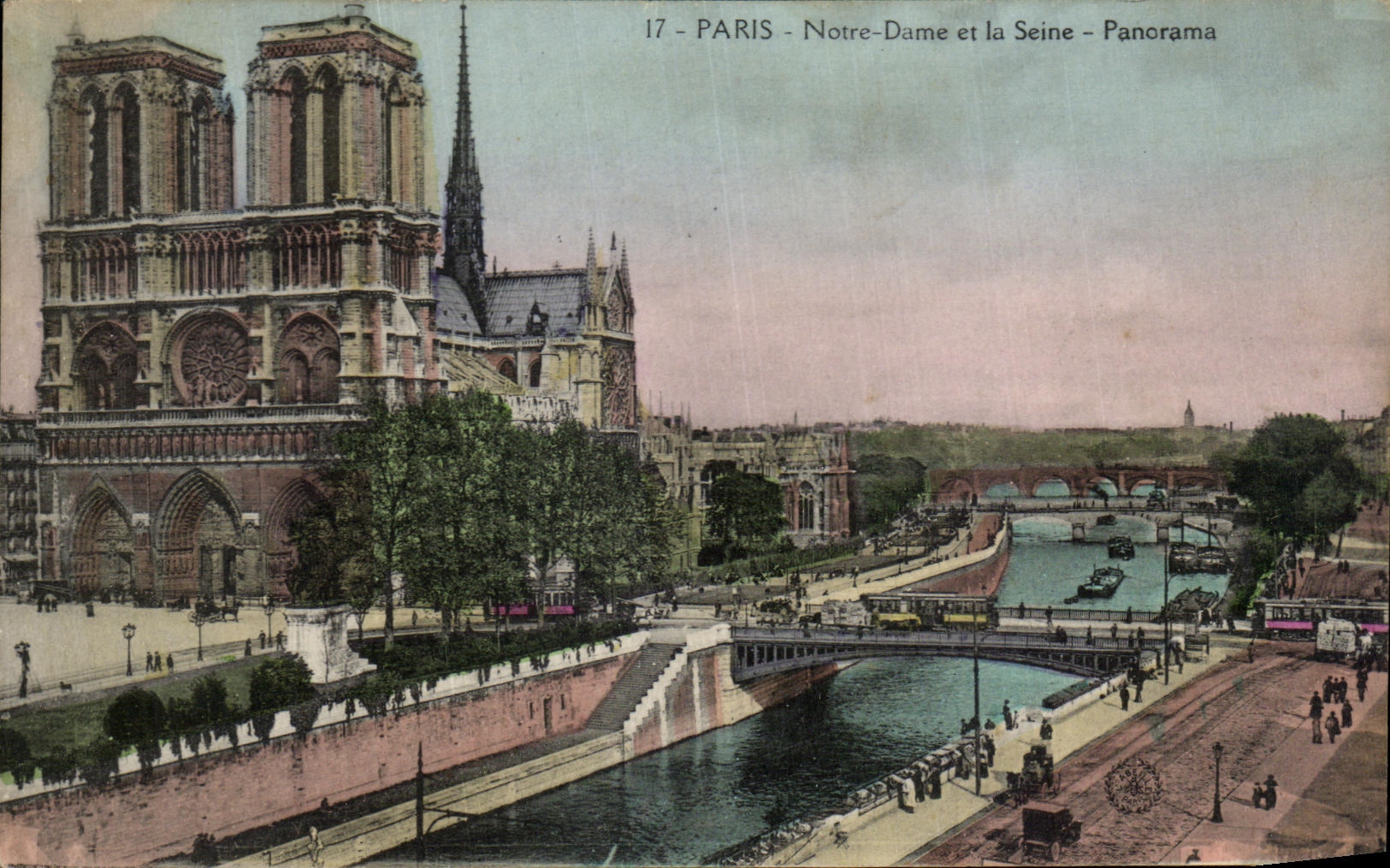 CPA Paris Notre Dame et la Seine Panorama