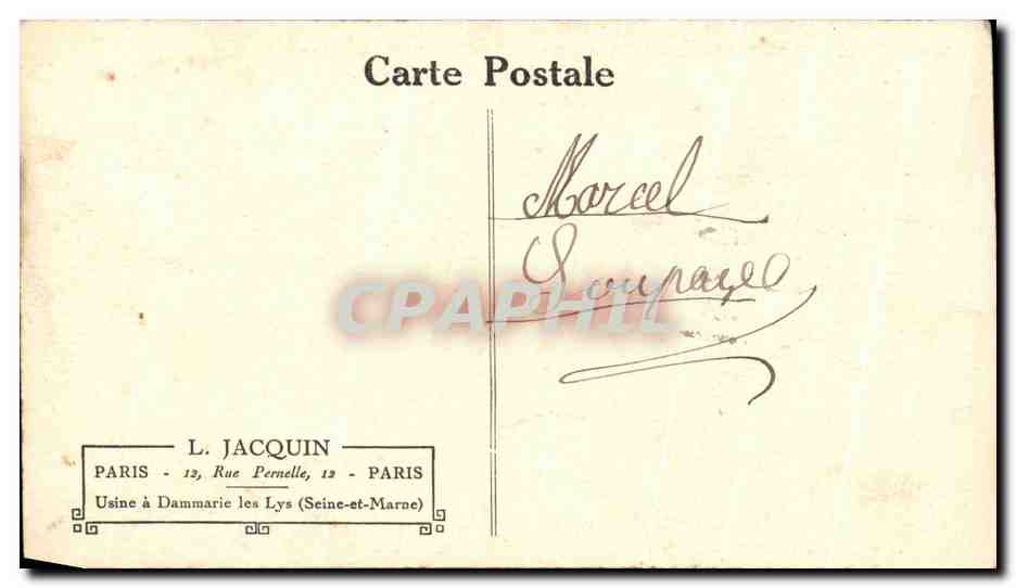 CPA Palais De Versailles La Chapelle publicite Chocolat Ajax — Verso
