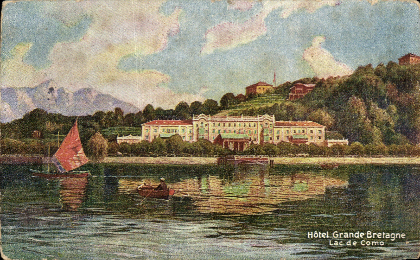 CPA Hotal Grande Bretagne Lac de Como