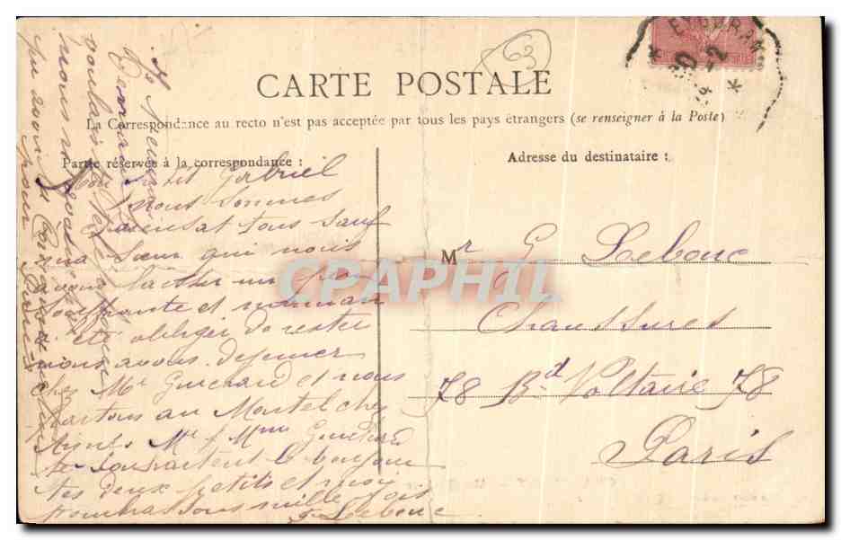 CPA Charensat Un Quartier — Reverso
