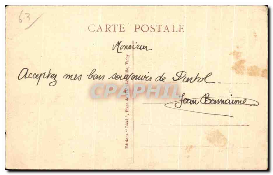 Sommet du Pliy de Dome — Pastorale — Éditions "Idéal", Vichy — Reverso