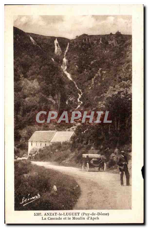 CPA Anzat le Luguet La Cascade et le Moulin d Apch