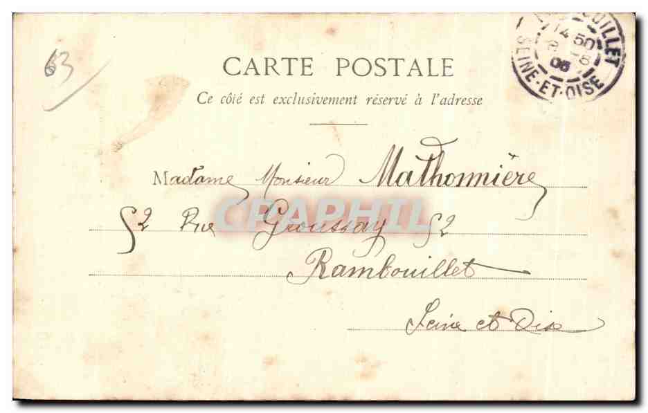 Auzat-sur-Allier - Château Cocu — Auvergne, éditeur Imp. Boucheron et Vessely — Rückseite