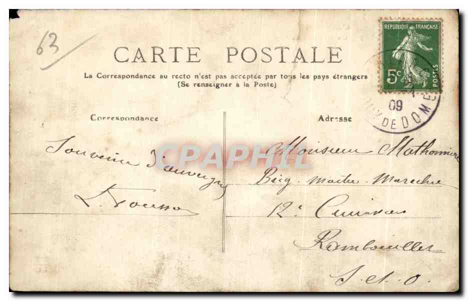 CPA L Auvergne Un Attelage du Pays Boeufs TOP — Rückseite