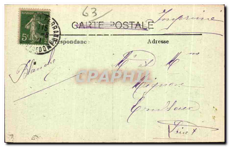 Sommet du FUY-de-DOME — L'Observatoire — G.d'O 1114 — Reverso