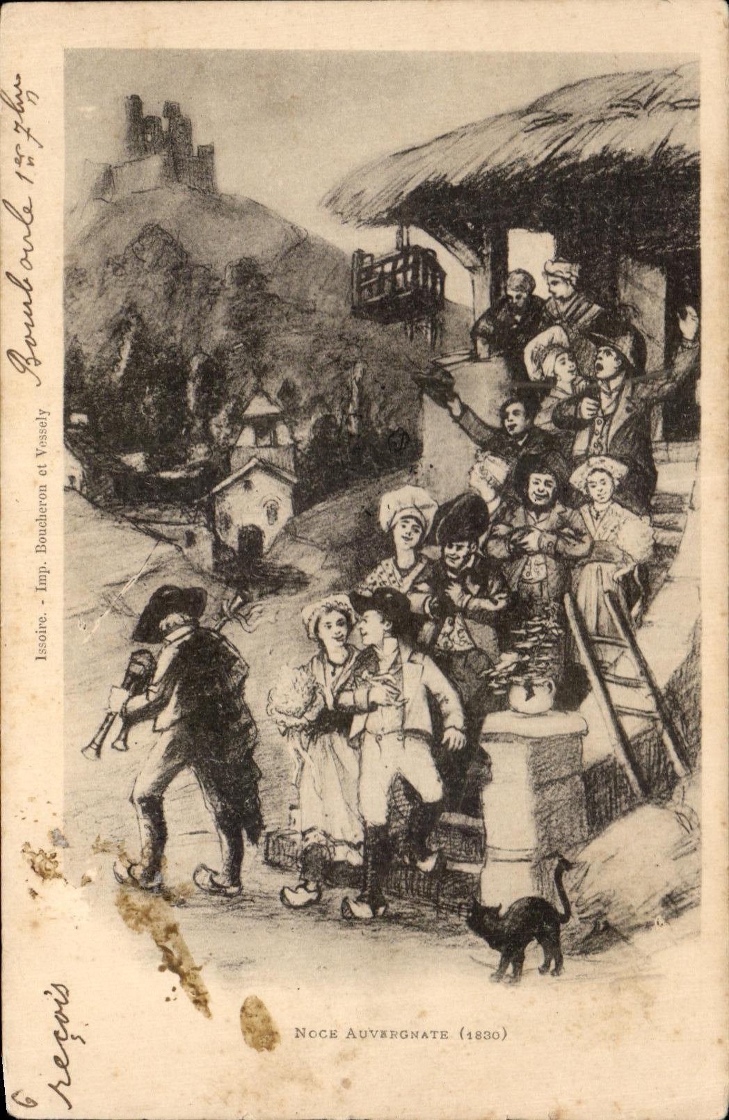Noce Auvergnate (1830) — Illustration de Boucheron et Vassely — Imp. Boucheron et Vassely, Issonne