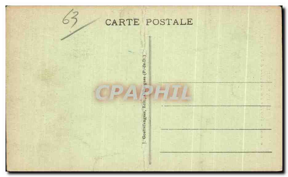 La Bourrée d'Auvergne — 1007 — éditeur Gouttefanges — Verso
