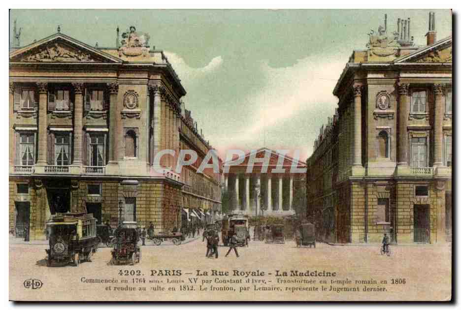 CPA Paris La Rue Royale La Madeleine