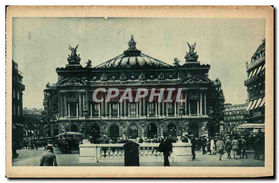 CPA Paris Opera et Station du Metro Opera House and Metropolitain Railway Station
