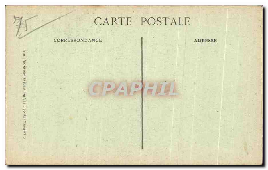 CPA Rue Geoffroy I Asnier Hotel de Chalons famille de marchands enrichis dans la touennerie  — Rückseite