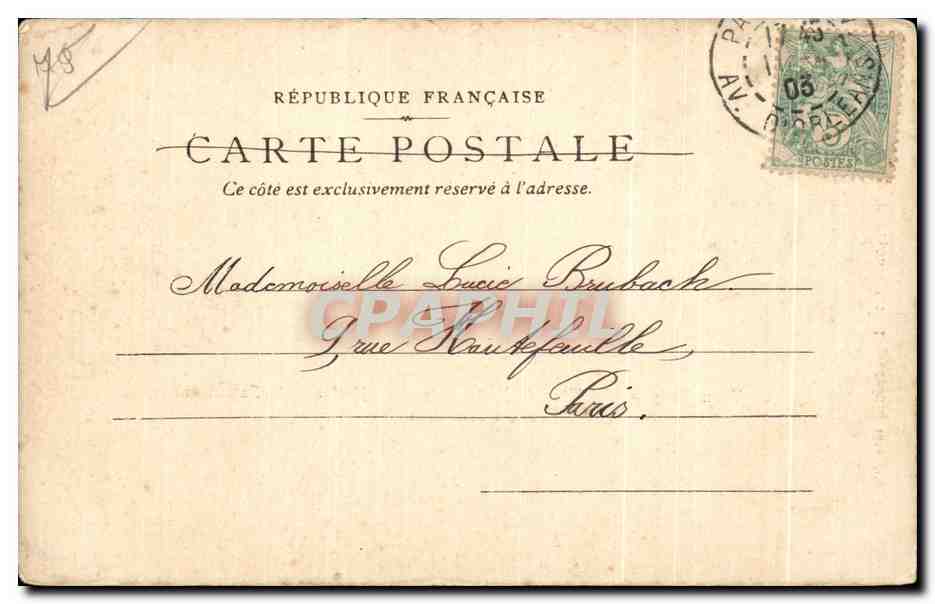 CPA Le Vieux Paris La Lour de Nestle et le Pont Neuf avec la Samaritaine Musee Carnavalet — Rückseite