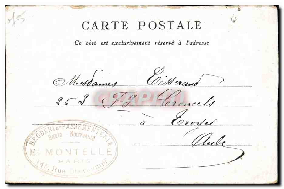 CPA Palais De Justice Edite par le Bon Marche Paris — Rückseite