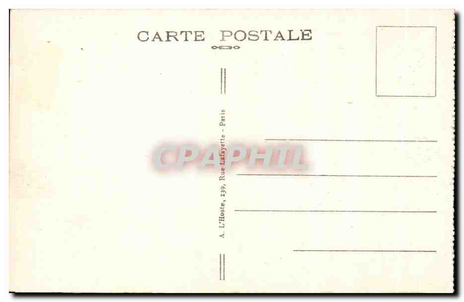 Forêt de Compiègne — Intérieur du wagon du Maréchal Foch, dans lequel fut signé l'Armistice, le 11 Novembre 1918 — A. L’Hoste, 139, Rue Lafayette - Paris — Rückseite