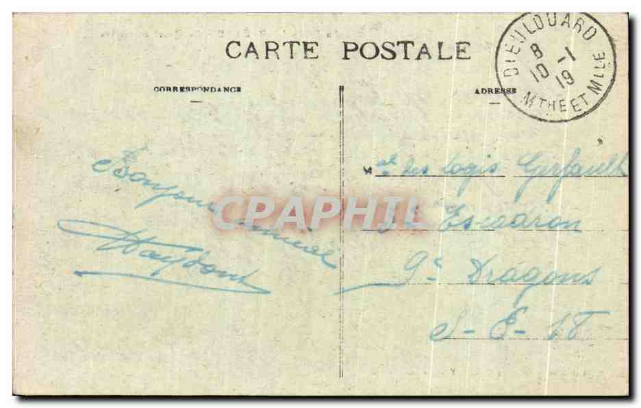 CPA Au Bois Le Pretre Le Quart en reserve Tranchees Militaria — Reverso