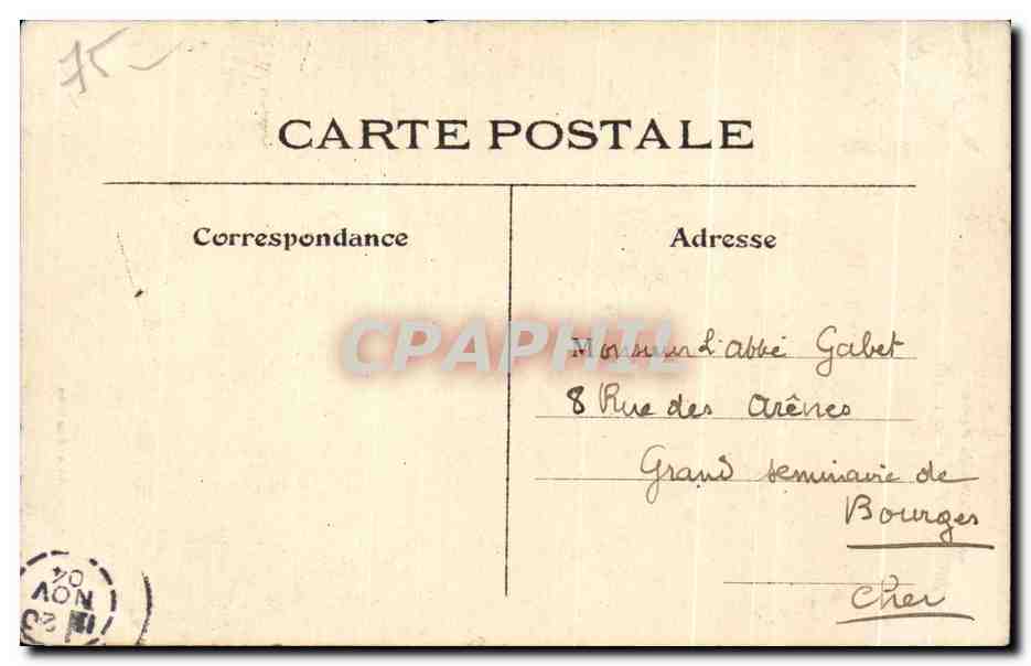 CPA Les Eglise de Paris Temple de I Etoile — Verso