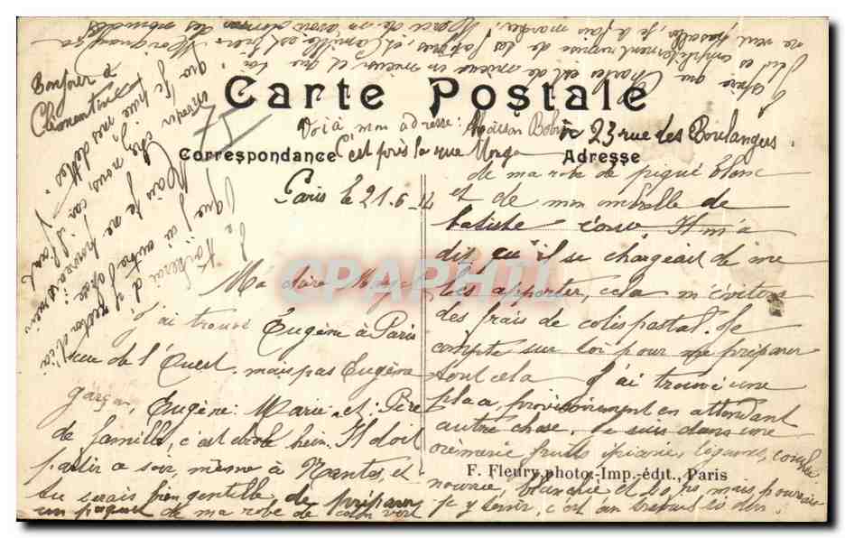 Paris (XVIe arrt) — Rue Berton — Maison de Santé — Ancienne demeure de la princesse de Lamballe, amie dévouée de Marie-Antoinette, victime des massacres de septembre 1792 — Verso