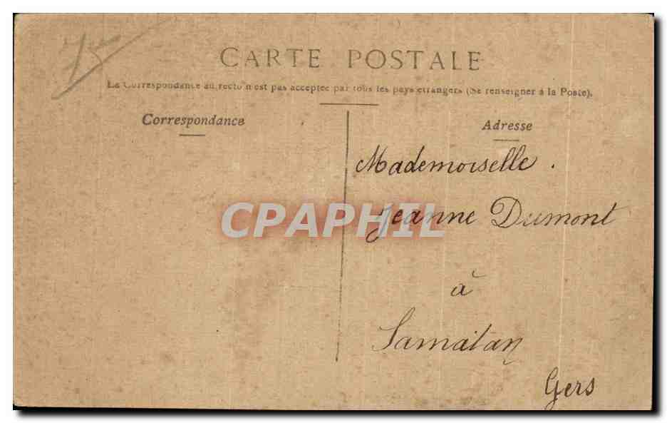 CPA Paris Theatre Du Vaudeville Et Boulevard Des Italiens — Rückseite