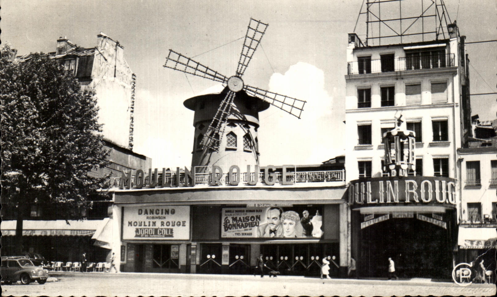 CPA Paris Montmartre Le Moulin Rouge Place Blanche Cinema la maison Bonnadieu Jordi Coll 