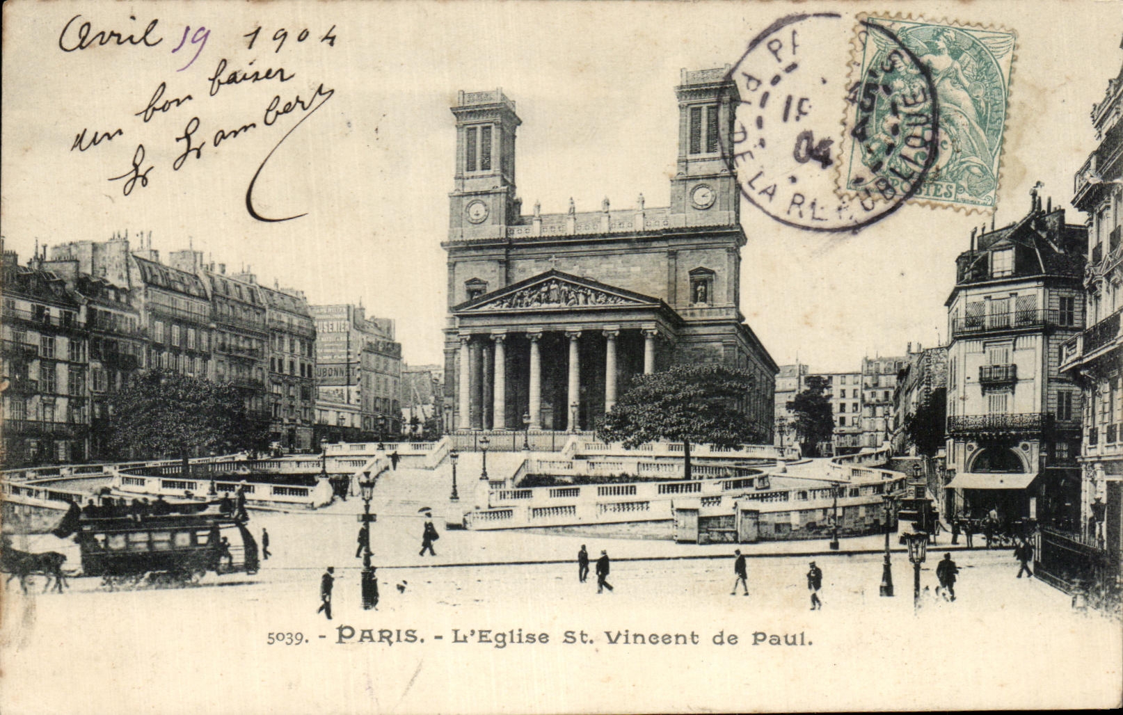 CPA Paris L Eglise St Vincent de Paul