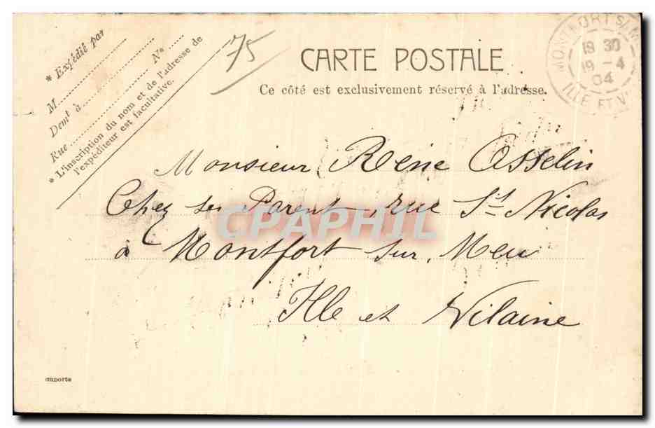CPA Paris L Eglise St Vincent de Paul — Verso