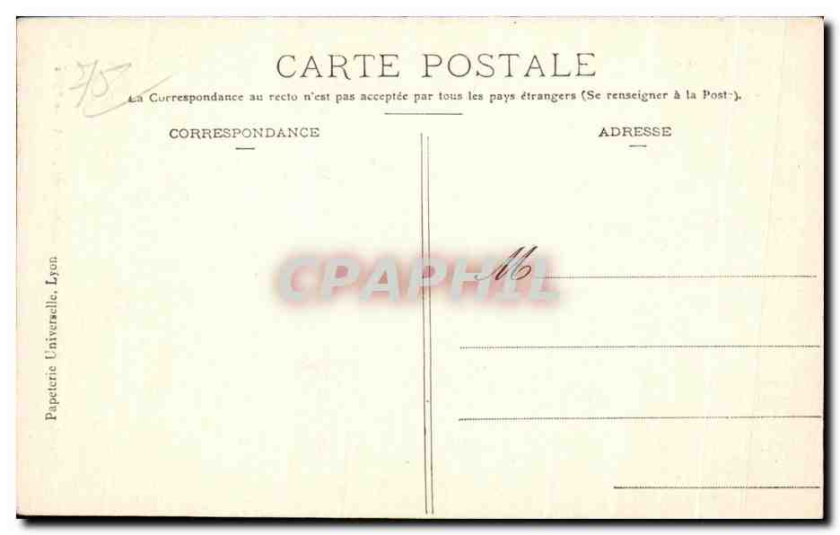 CPA Paris Hotel Continetal Escaller d Honneur et des Fetes — Rückseite