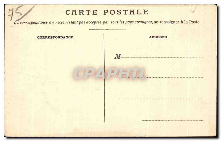 CPA Dessin a la Plume Bois de Boulogne Le Grand Lac Paris — Verso