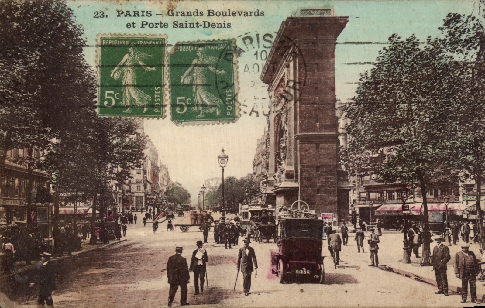 CPA Paris Grands Boulevards et Porte Saint Denis