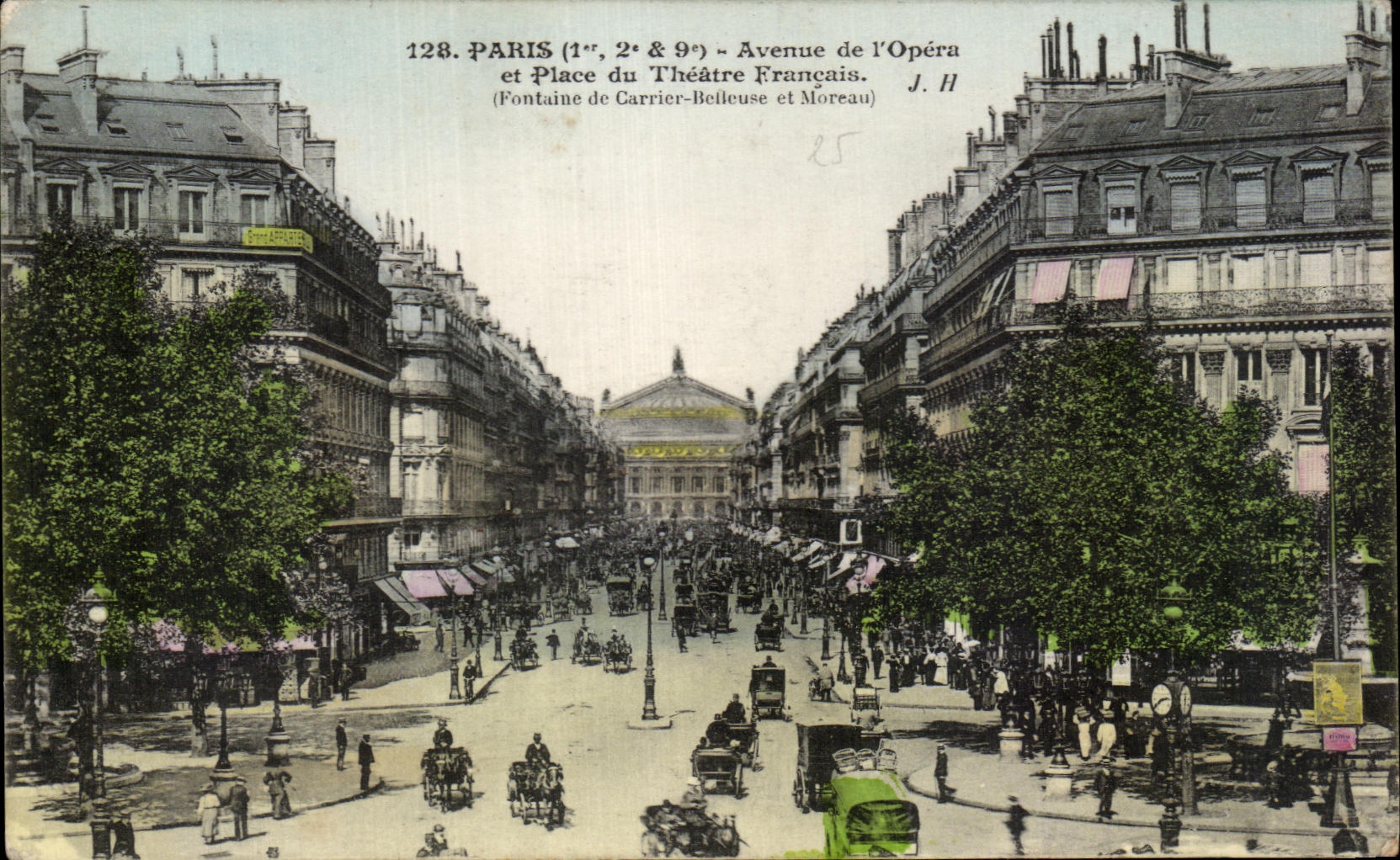 CPA Paris Avenue de I Opera et Place du Theatre Francais