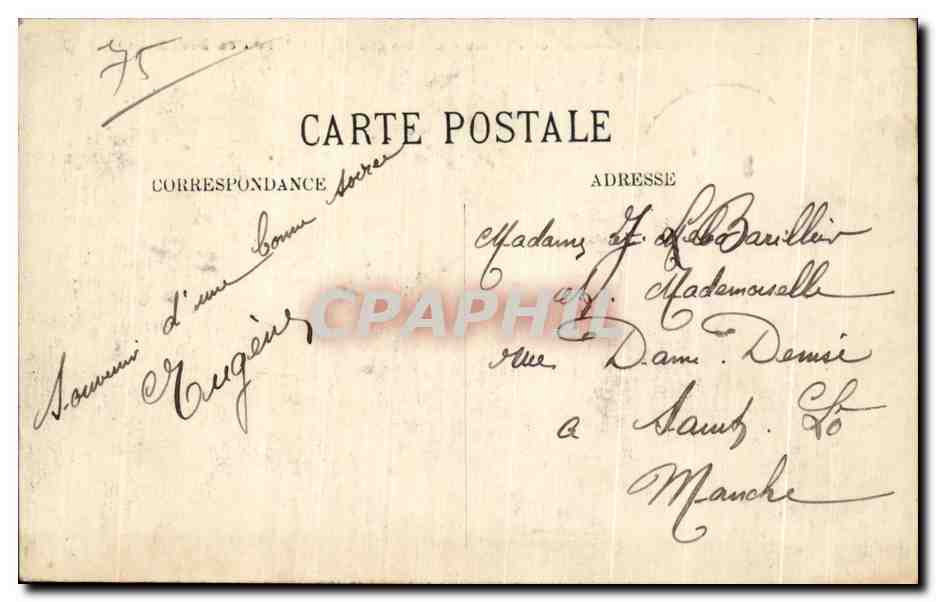 CPA Paris Cour Carrousel et Palais du Louvre Ministere des Finances — Rückseite