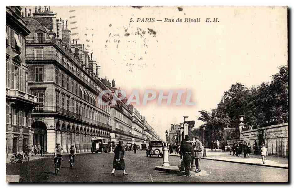 CPA Paris Rue de Rivoli Velo