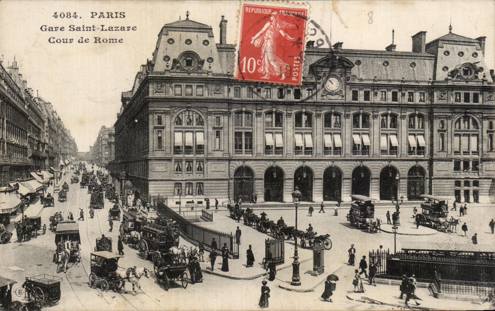 CPA Paris Gare Saint Lazare Cour de Rome