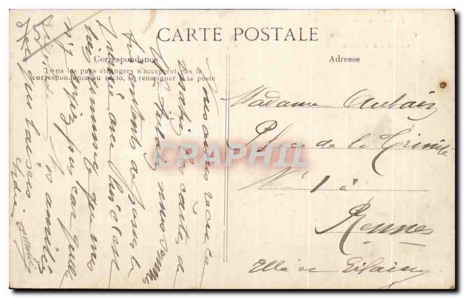 CPA Paris Gare Saint Lazare Cour de Rome — Verso