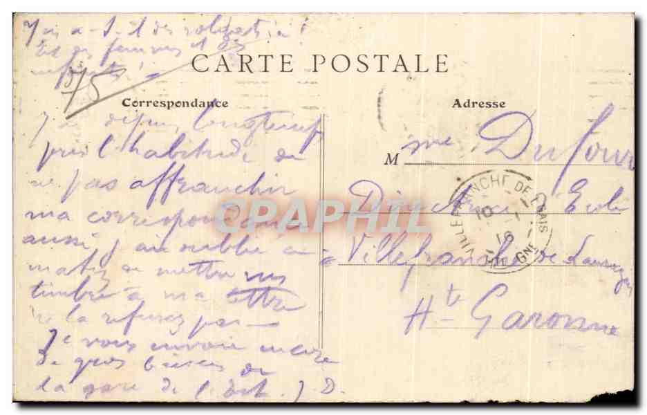 CPA Paris Coin du Boulevard Magenta et Faubourg Saint Denis Bazar — Rückseite