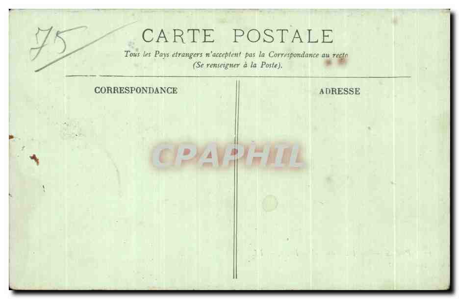 CPA Paris La Place du Palais Royal Metro — Verso