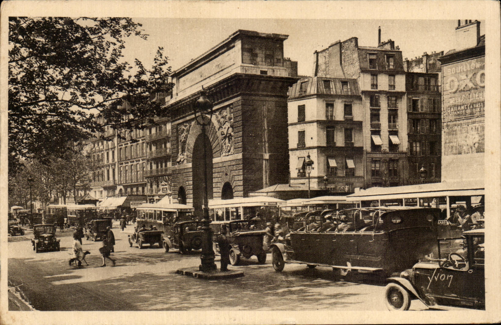 CPA Paris En Flanant Porte Saint Martin Automobile