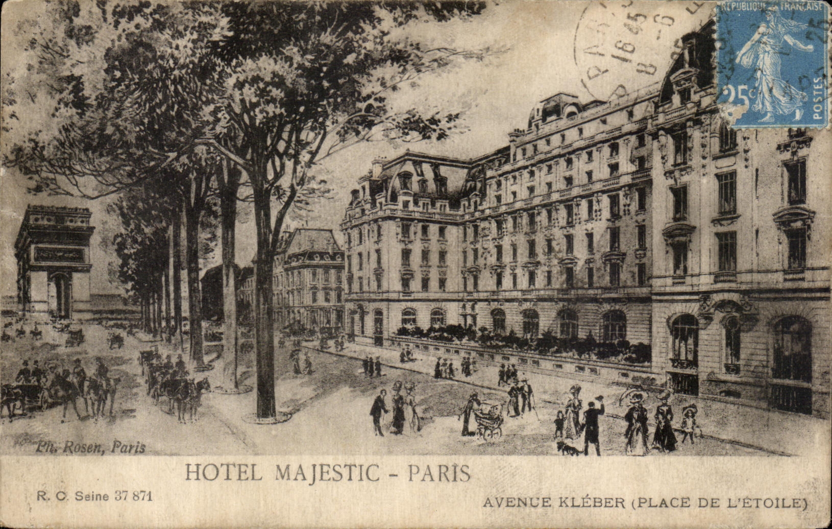 CPA Hotel Majestic Paris Avenue Kleber Arc de Triomphe 