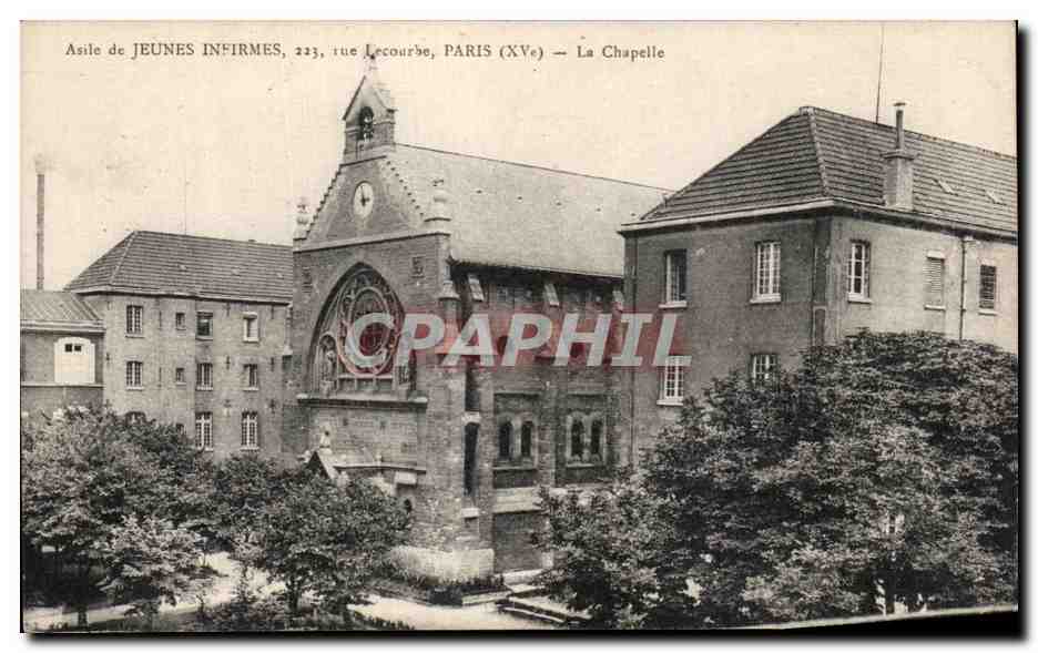 CPA Asile de Jeunes Infirmes rue Lecourbe Paris La Chapelle