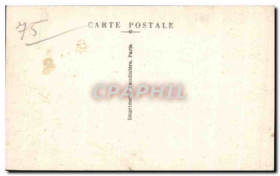 CPA Asile de Jeunes Infirmes rue Lecourbe Paris La Chapelle — Rückseite