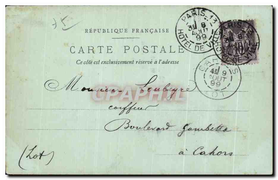 CPA La Conciergerie Paris Peniche  — Rückseite